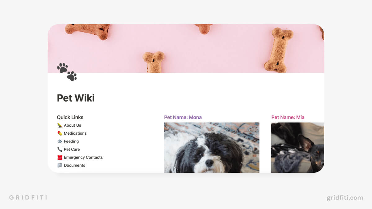 Notion Pet Sitter Onboarding & Pet Wiki Template