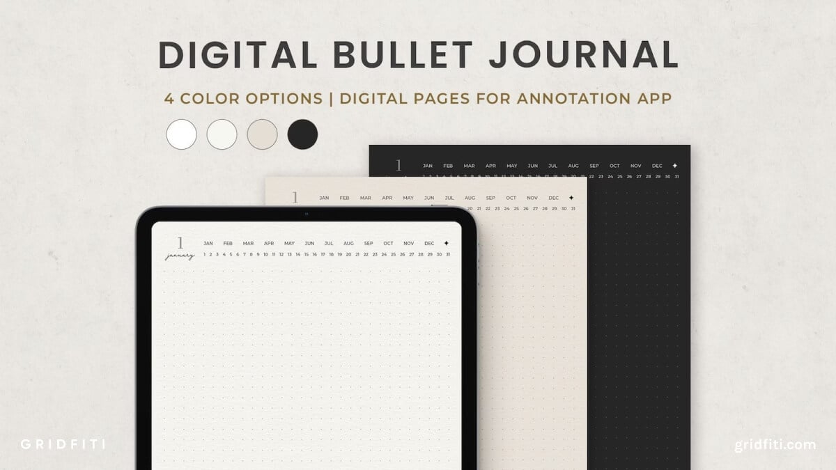Neutral Bullet Journal