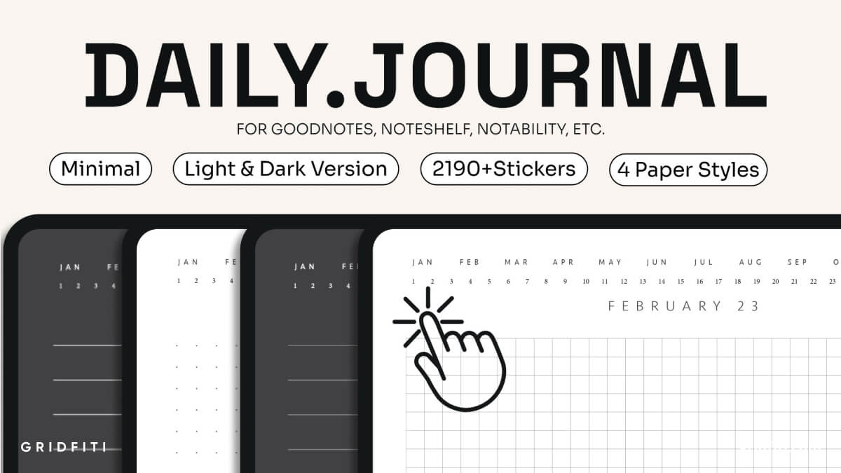 Minimalist Daily Journal for GoodNotes