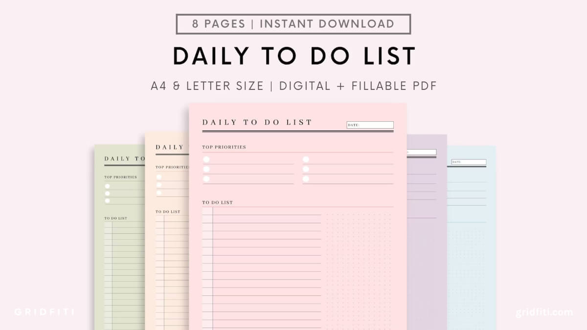 Colorful Daily To-Do Template