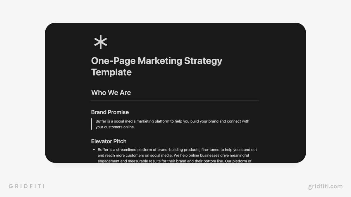 Free Notion Marketing Strategy Template