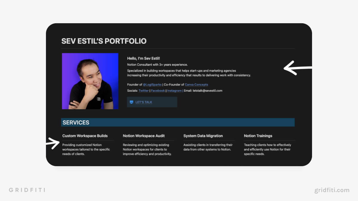 Notion Business Portfolio Template