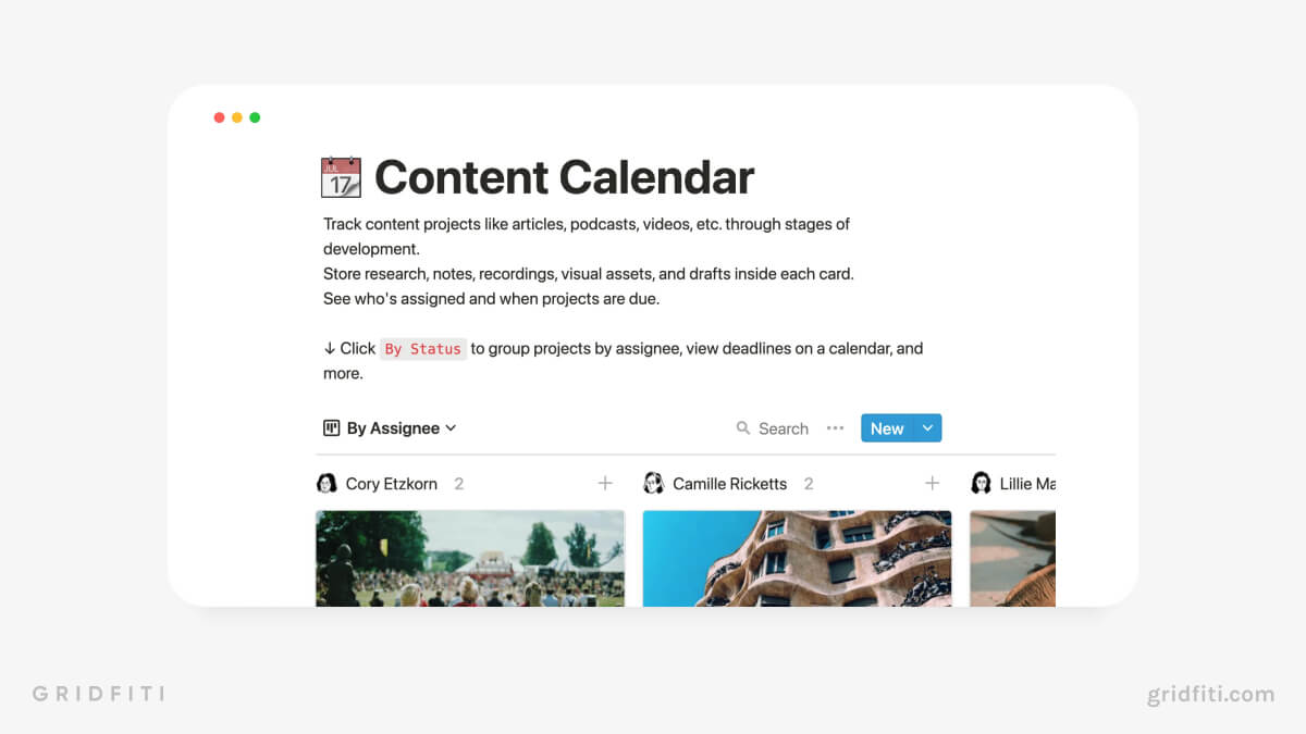 Free Notion Content Calendar Template