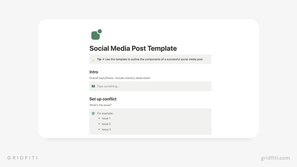 Free Notion Media Post Template