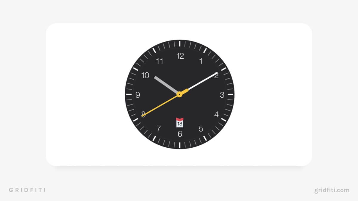 Simple Braun BN003 Analog Watch Screensaver