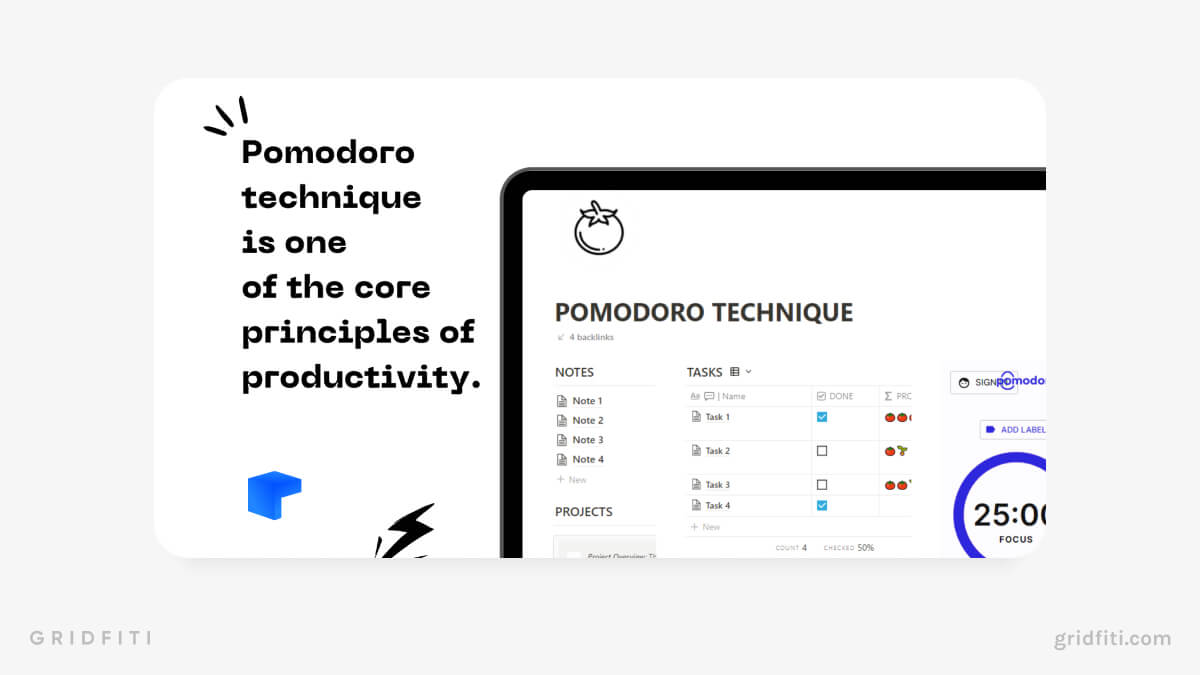 The Pomodoro Technique for Notion