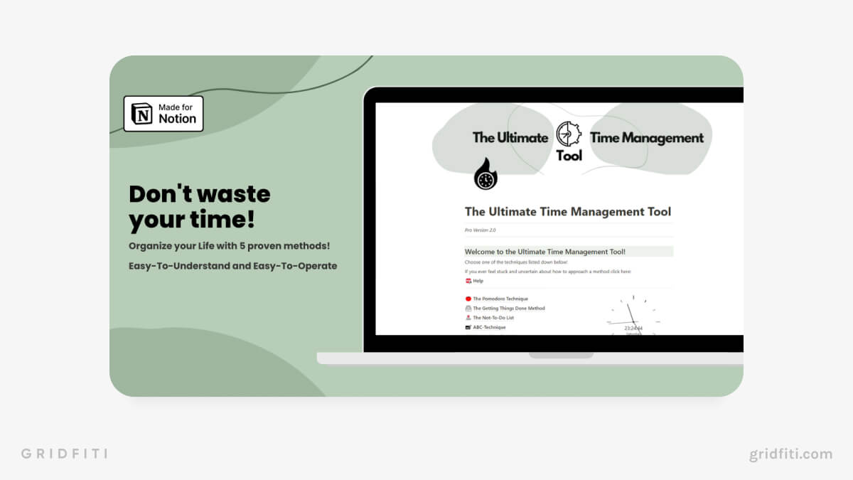 Simple Time Management Tool for Notion