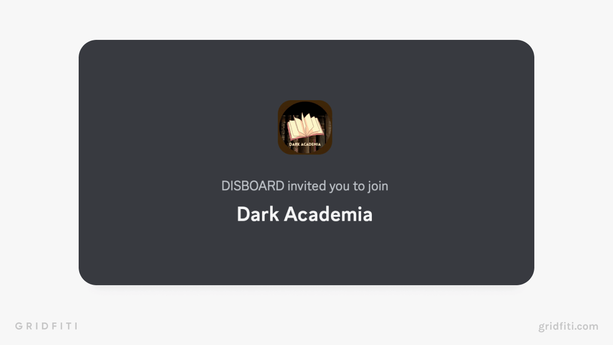 Dark Academia Study Discord