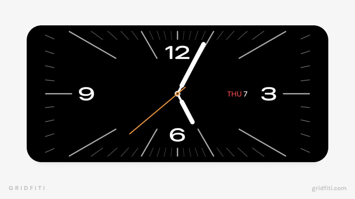 Analog Clock for iOS StandBy Mode