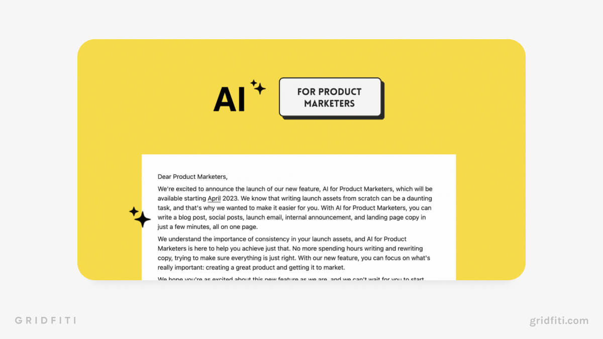 Notion AI for Product Marketers