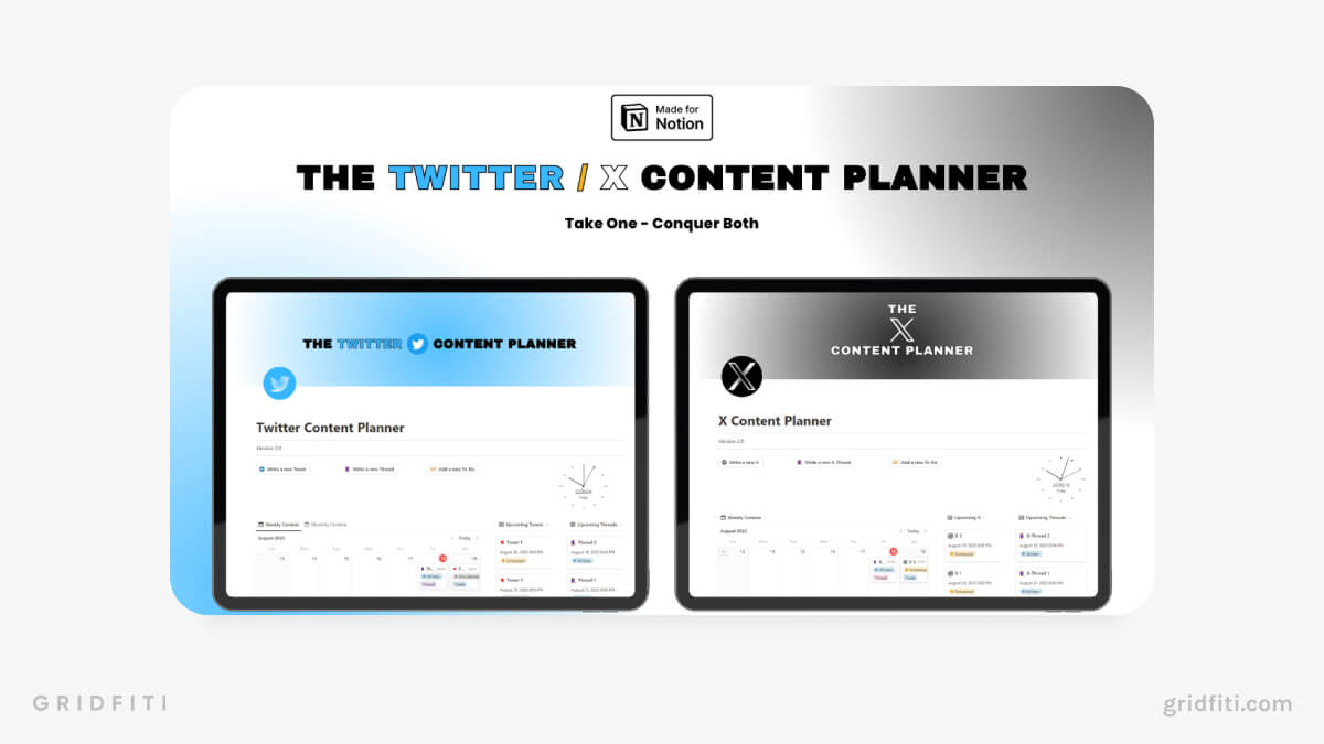 Twitter Content Planner for Notion