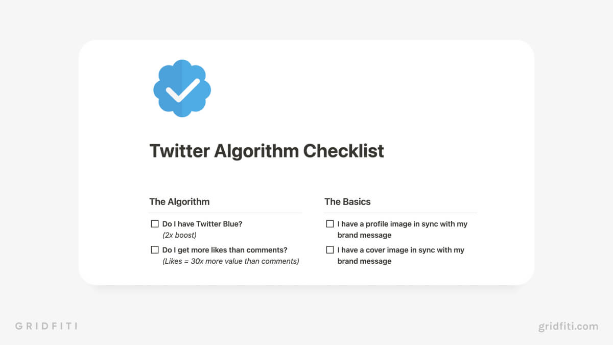 Twitter Growth Checklist