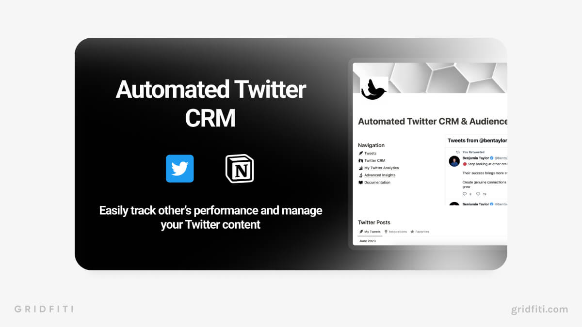 Automated Twitter CRM for Notion