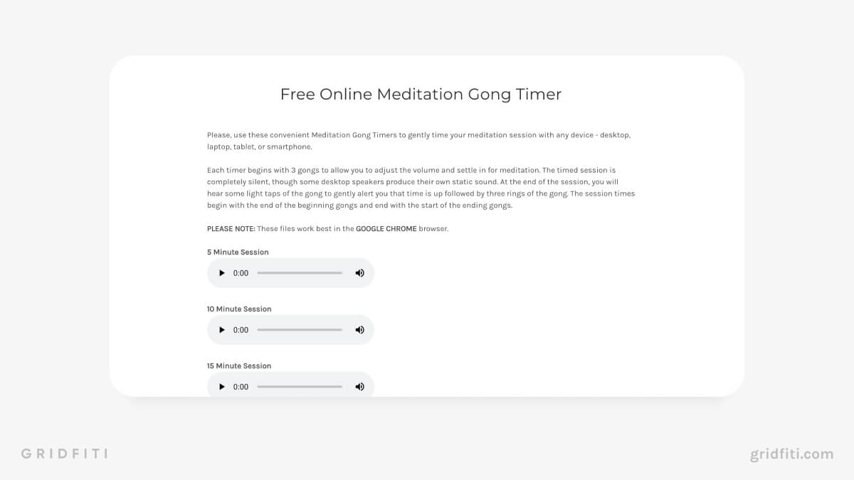 Meditation Timer with Gong Sounds