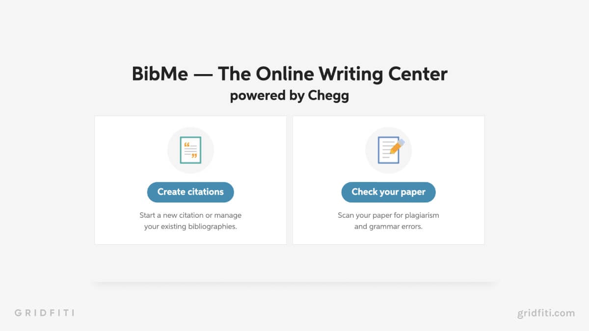 BibMe Website for Students