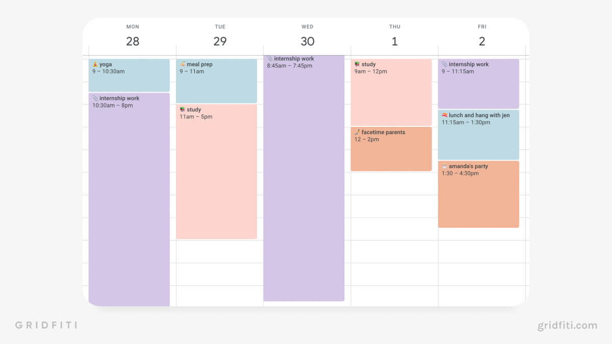 Google Calendar for Students