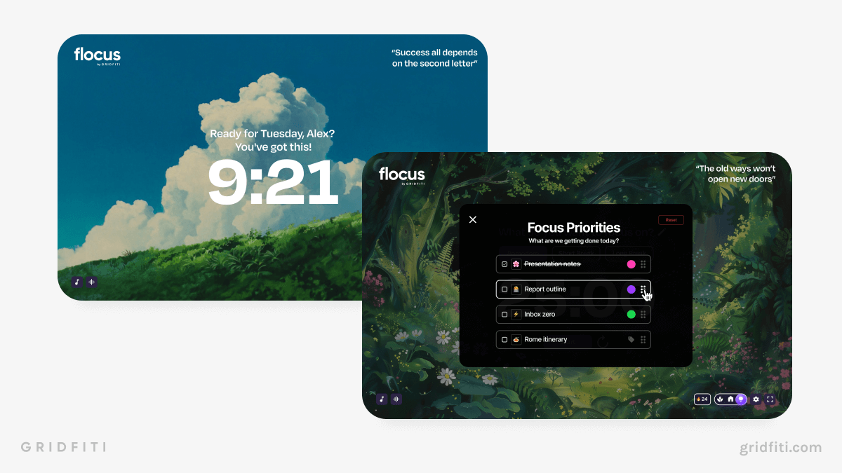 Flocus New Tab Extension