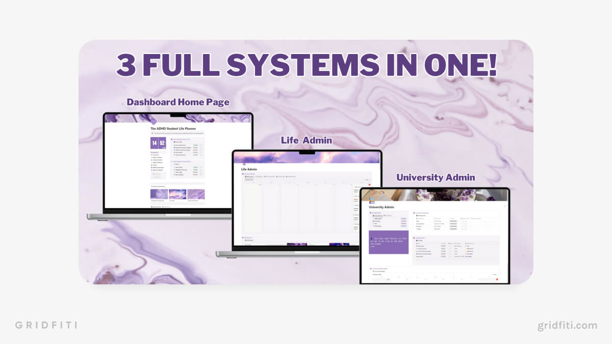 ADHD Student Life Planner Notion Template