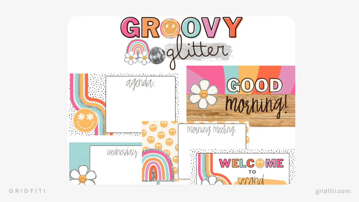 Groovy Glitter Google Slides Templates