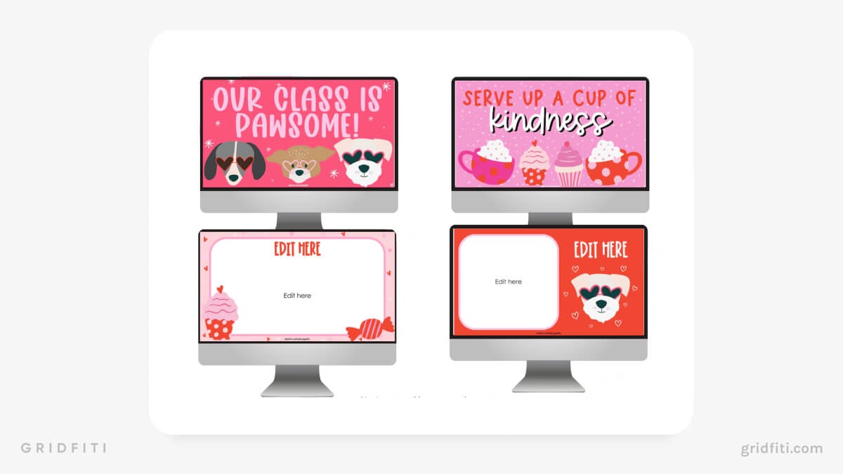 Valentine’s Dog-Themed Google Slides Templates
