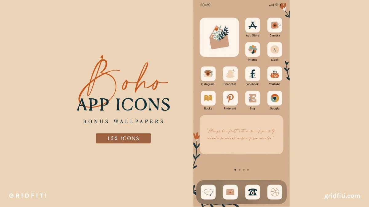 Boho Aesthetic Icon Packs