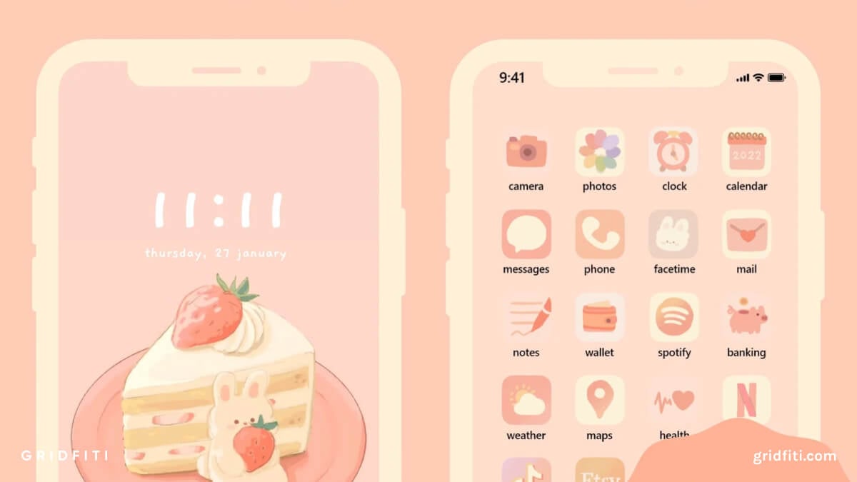 Peach iPhone Icon Packs
