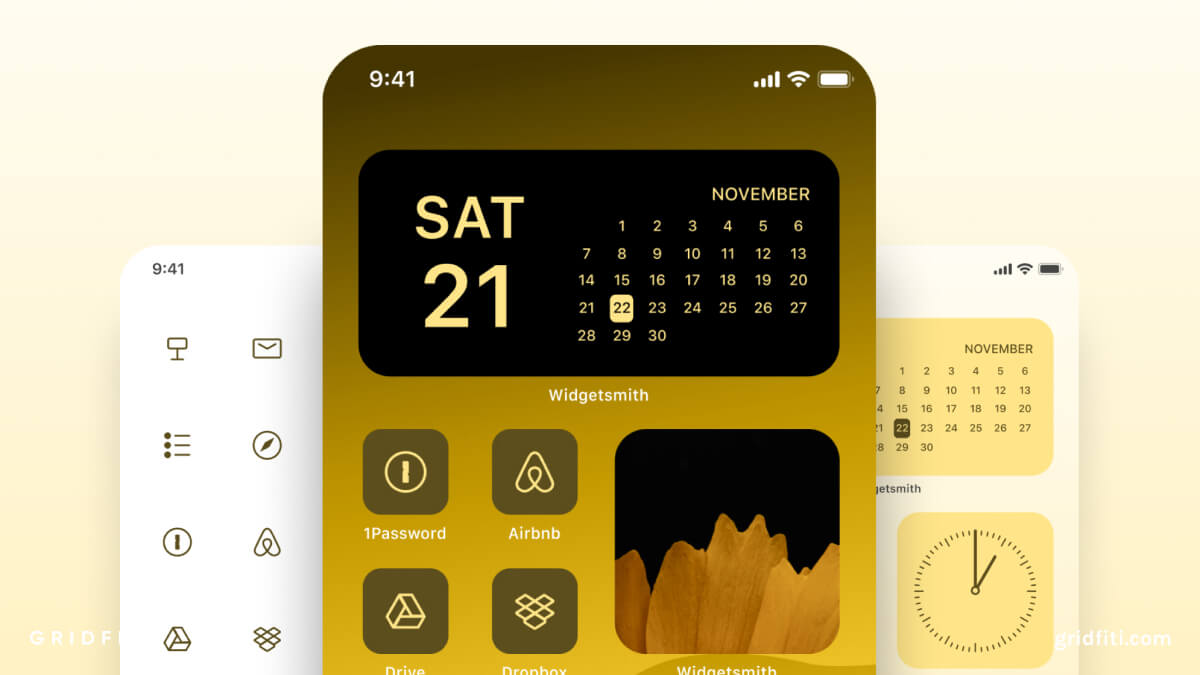 Aesthetic Yellow App Icons
