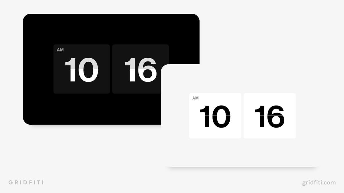 Aesthetic Flip Clock