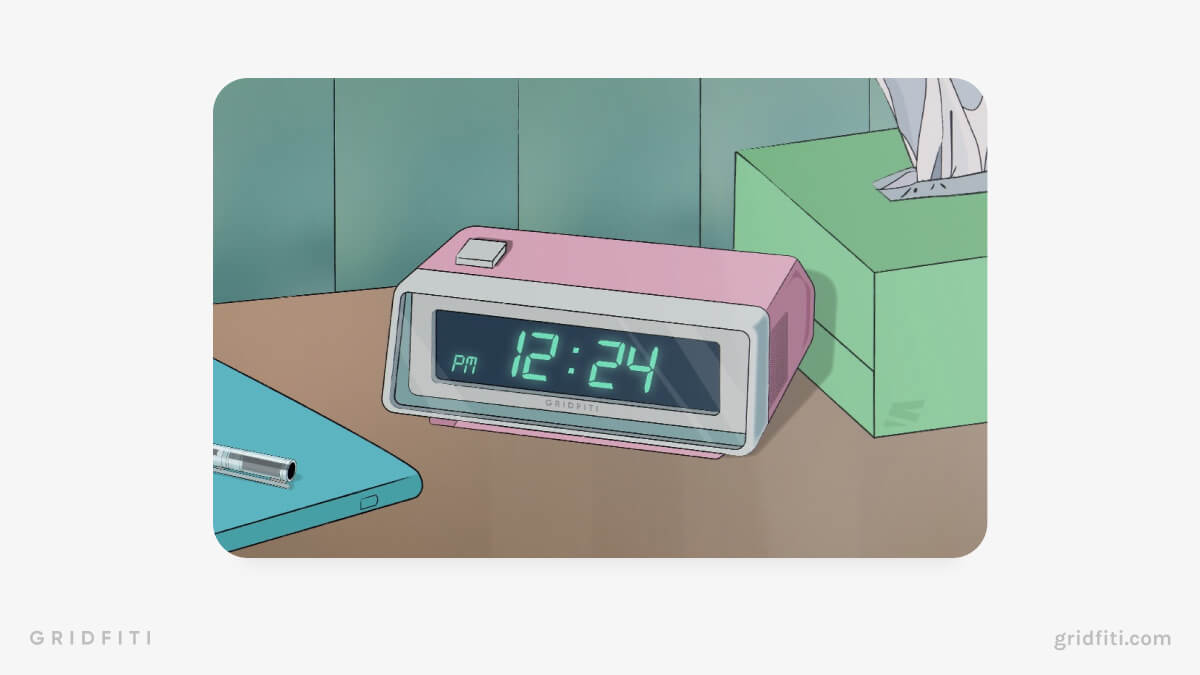 Retro Anime Clock Website