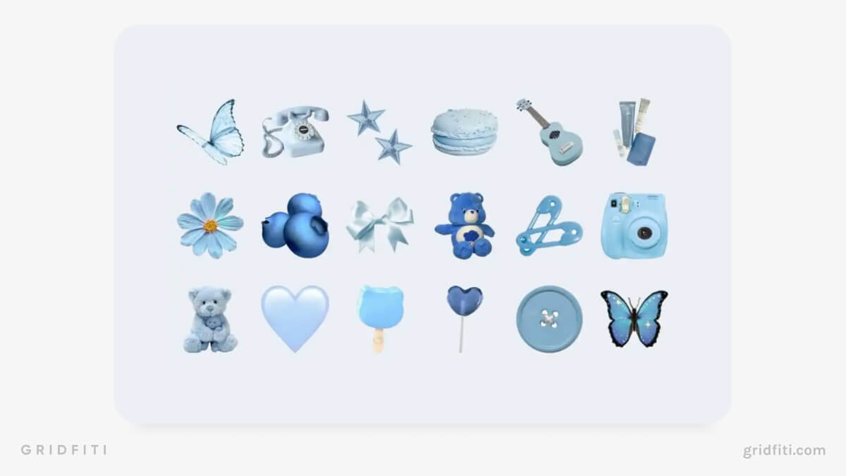 Blue Emoji Stickers