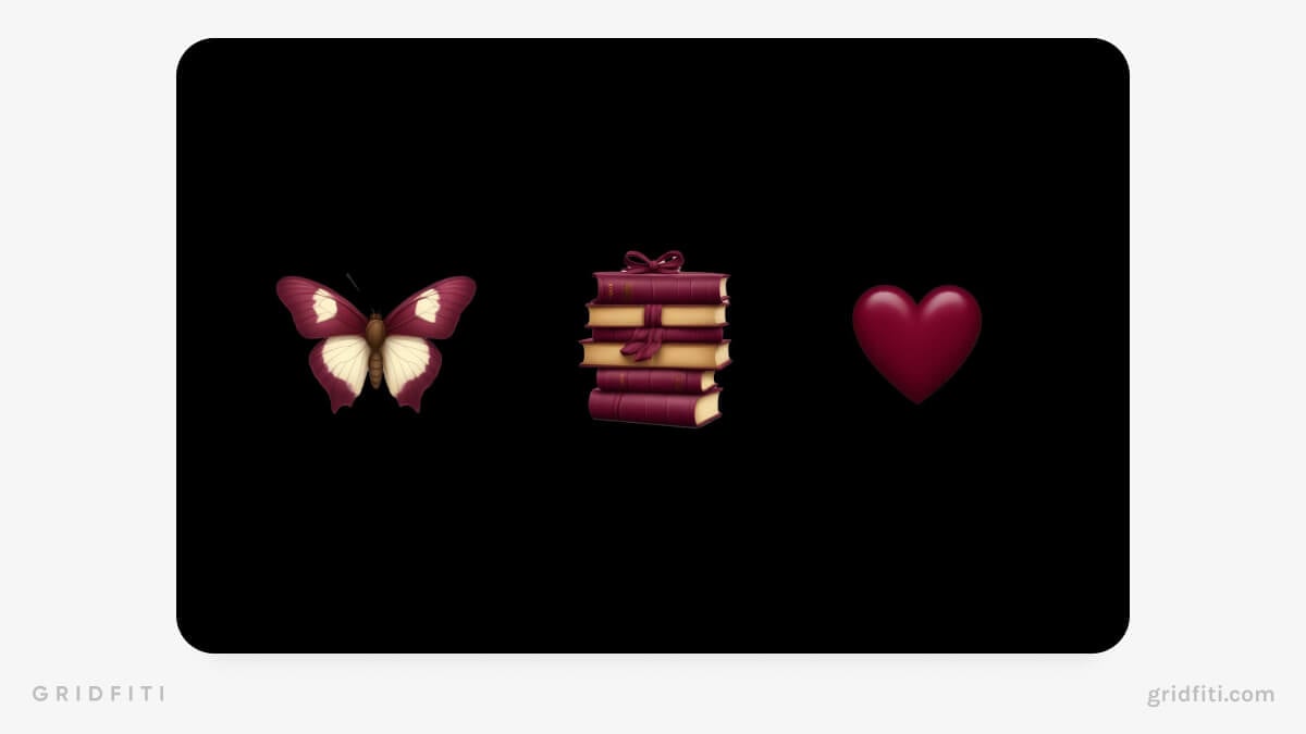 Burgundy Emoji Stickers