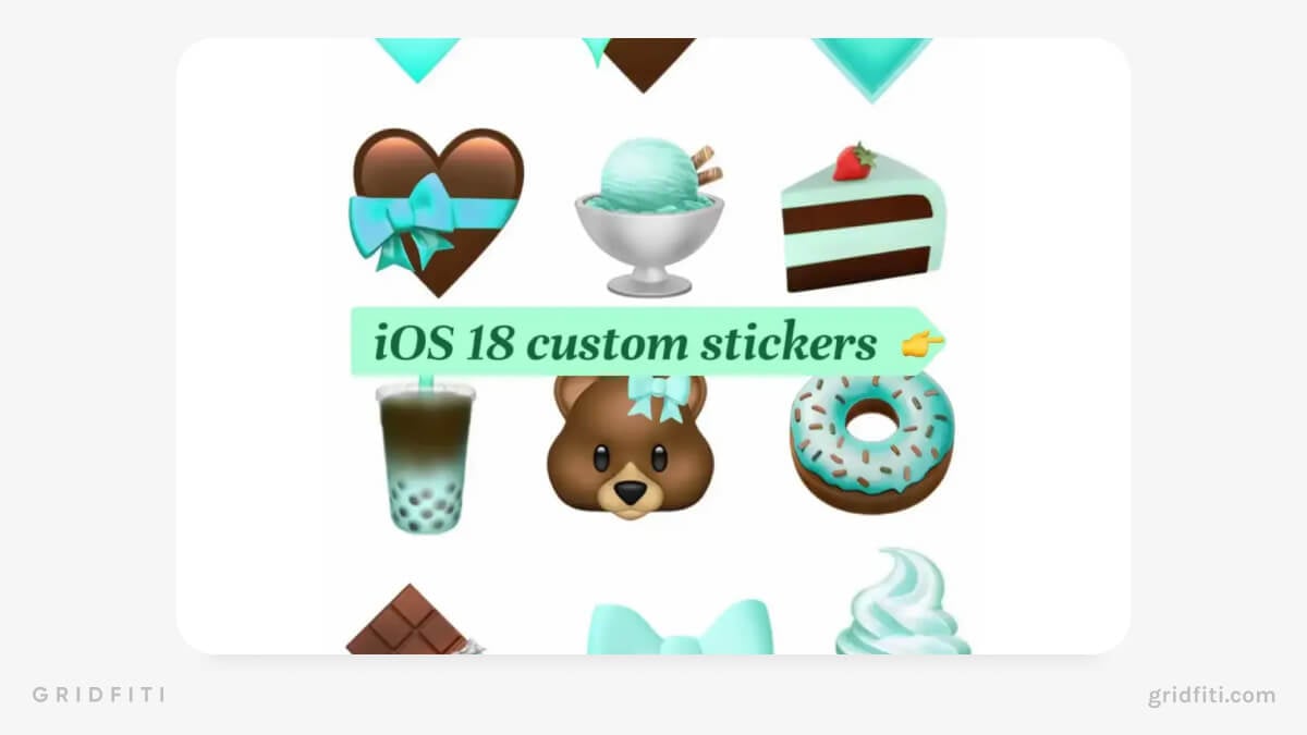 Mint Chocolate Emoji Stickers