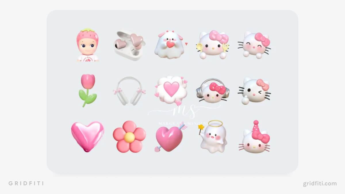 Pink Emoji Stickers