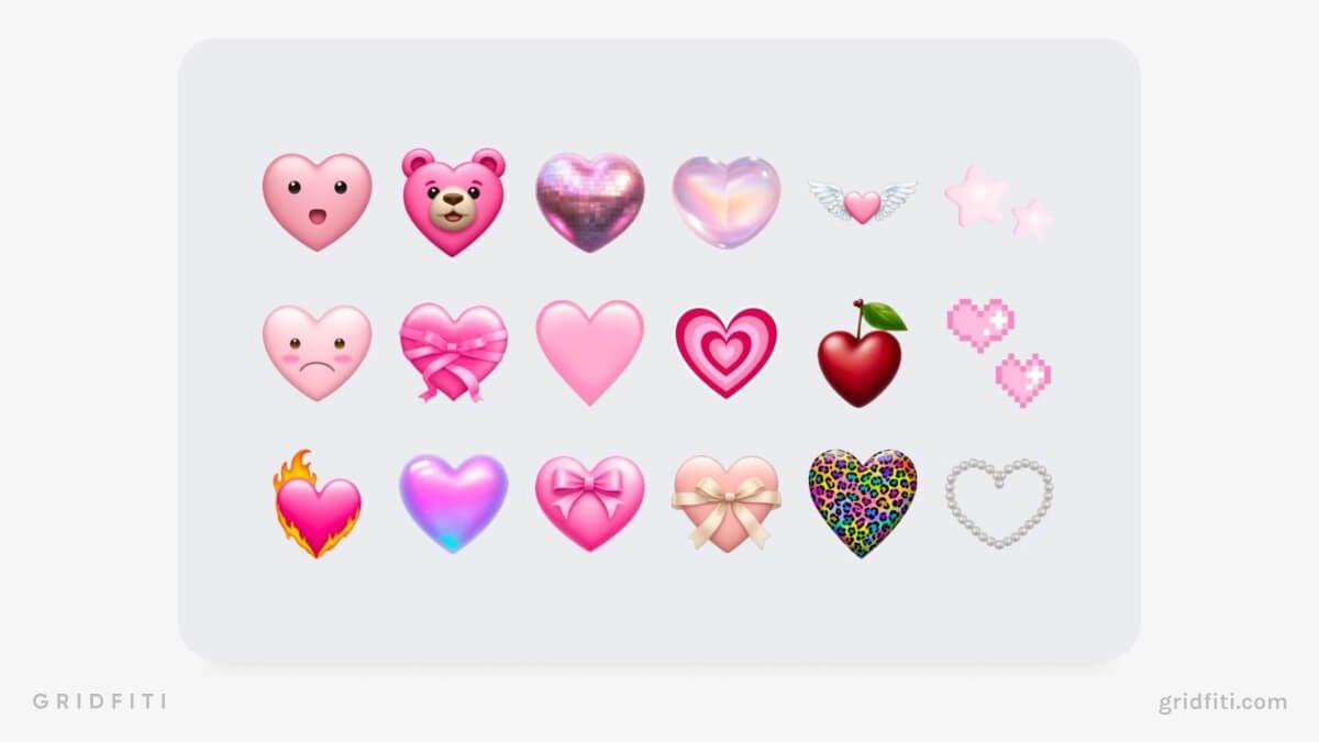 Aesthetic Heart Emoji Stickers