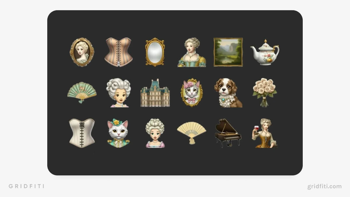 Victorian Emoji Stickers