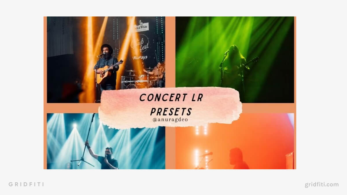 Live Music Lightroom Presets