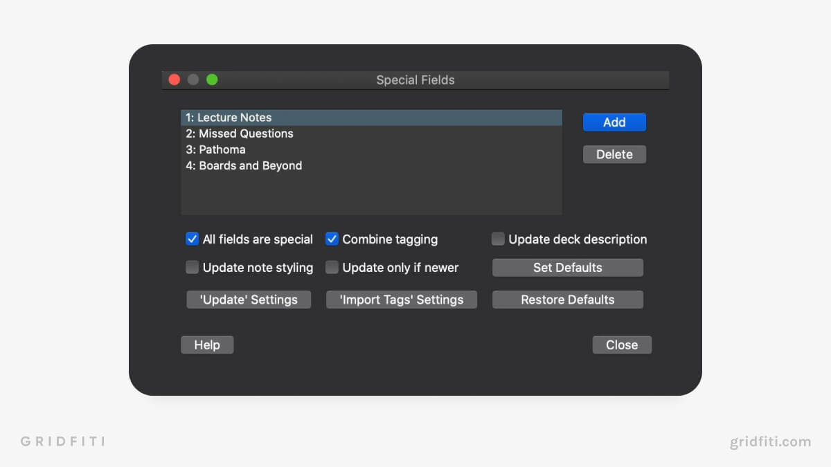 Special Fields Anki Add On