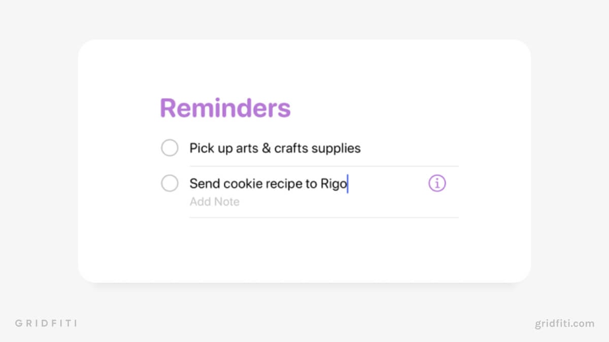 iOS Reminders App