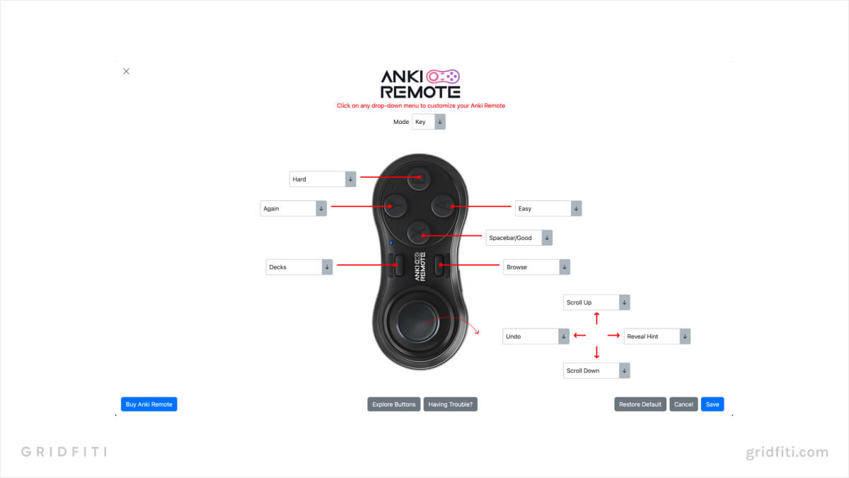 Customize Anki Remote